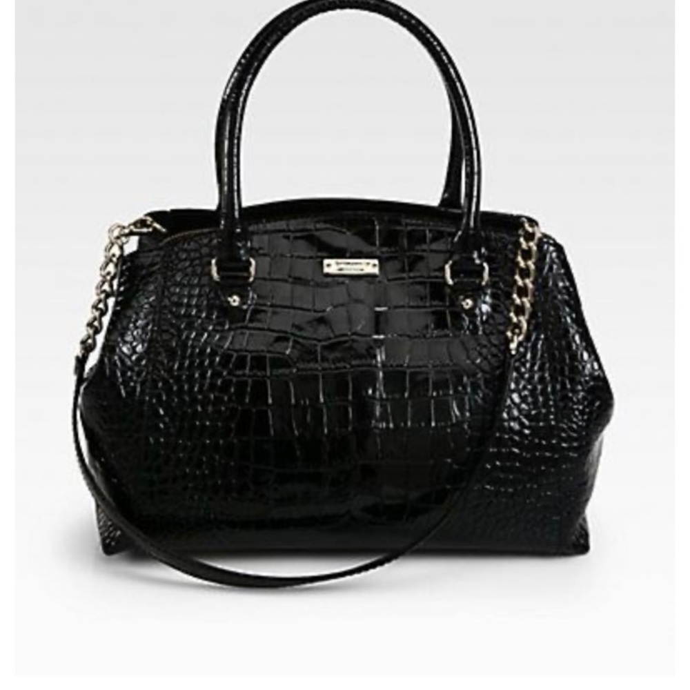 Kate Spade Chambers Street Sloan Shoulder Bag Crocodile with Dust Bag